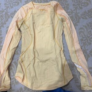 Lululemon Athletica Long Sleeve Top in Soft Yellow